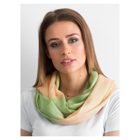 Brocade scarf ombre green and peach