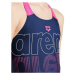 Arena girls swimsuit v back graphic navy/freak rose
