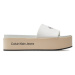 Calvin Klein Jeans Šľapky Flatform Sandal Met YW0YW01036 Écru