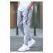 Madmext Gray Printed Jogger Pants 5476