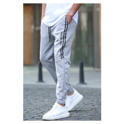 Madmext Gray Printed Jogger Pants 5476