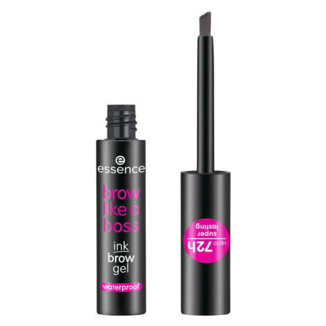 Essence  Brow Gel Like a Boss Ink - 04 Ash Brown  Líčenie obočia Hnedá