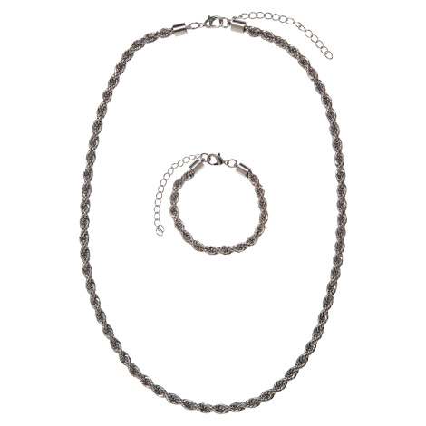 Charon necklace and bracelet set - silver colors Urban Classics