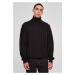 Boxy Roll Neck Sweater Black