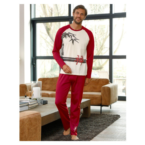 Pánske pyžamo s dlhými rukávmi, motív bambusu Blancheporte