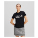 Tričko Karl Lagerfeld Boucle Karl Signature T-Shirt Black