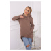 Insulated sweatshirt with a longer mocha back