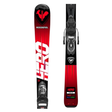 Rossignol HERO JR + JR XPRESS 7 GW B83 Juniorské zjazdové lyže, červená, veľkosť