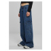 Ladies Low Waist Cargo Denim - Blue