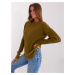 Olive Green Women's Classic Viscose Sweater