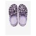 Čierno-fialové dievčenské vzorované papuče Crocs