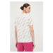 Bavlnené tričko Karl Lagerfeld béžová farba