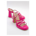 LuviShoes OPPE Fuchsia Patent Leather Women's High Heel Shoes