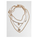 Flat layering necklace - gold colors