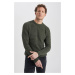 DEFACTO Standard Fit Crew Neck Knitwear Sweater