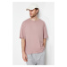 Trendyol Dusty Rose Oversize/Wide Cut 100% T-Shirt