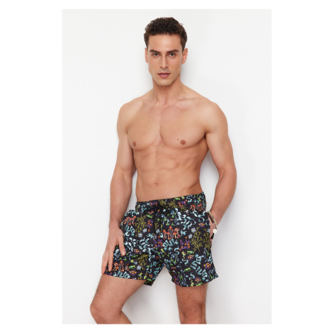 Trendyol Standard Size Patterned Swim Shorts