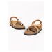 Bayton Remienkové sandále 'Kari'  farba ťavej srsti / zlatá