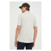 Bavlnené polo tričko Marc O'Polo béžová farba, jednofarebné