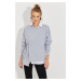 Cool & Sexy Women's Gray Tied Sweatshirt Yi2493