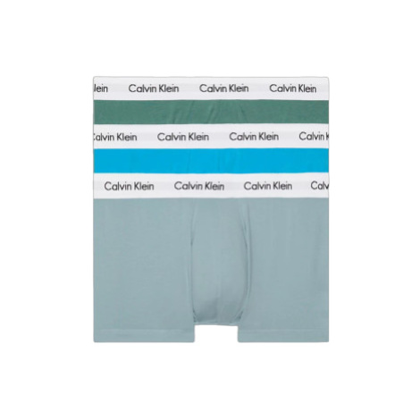 Pánske boxerky CALVIN KLEIN 3 PACK-LOW RISE TRUNK-VIV BL, ARONA, SAGEB GRN W WH WBS