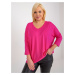 Dark pink basic blouse plus size