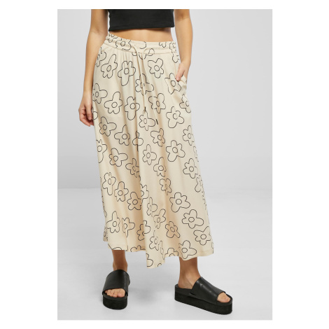 Women's viscose midi skirt made of soft seagrass flower Urban Classics