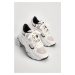 Marjin Women's Sneaker Thick Sole Laced Sneakers Gonlez White