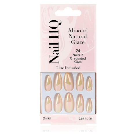 Nail HQ Almond umelé nechty Natural Glaze