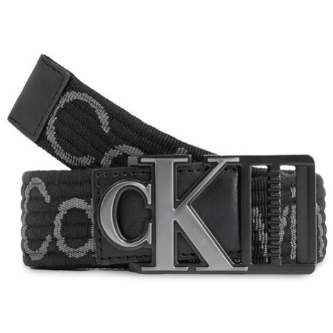 Calvin Klein Jeans Pánsky opasok Monogram Slider Webbing Belt35Mm K50K511819 Čierna