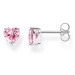 Thomas Sabo H2306-051-9 Silver Ear Studs with pink Stone in Heart Shape 7,0 mm