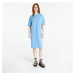 Urban Classics Ladies Organic Oversized Slit Tee Dress Horizon Blue
