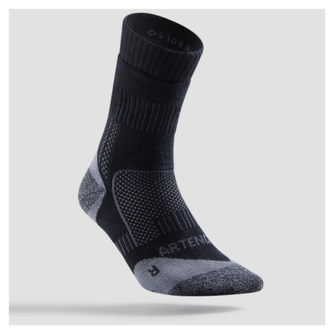 Športové ponožky RS 900 vysoké 3 páry čierno-sivé ARTENGO