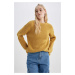 DEFACTO Regular Fit Crew Neck Basic Knitwear Sweater