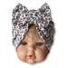Detská turbánová čiapka- Leopard, ružová 0-9m.