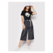 Converse Culottes nohavice Chambray 10023201-A01 Čierna Relaxed Fit