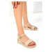 Soho Beige Matte Women's Sandals 19146