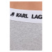 Pyžamové nohavice Karl Lagerfeld pánske, šedá farba, jednofarebná
