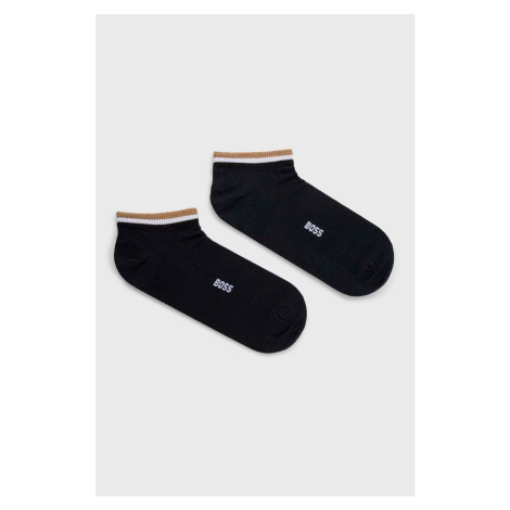 Ponožky BOSS 2-pak pánske, tmavomodrá farba, 50491192 Hugo Boss