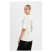 DEFACTO Loose Fit Crew Neck Printed Short Sleeve T-Shirt