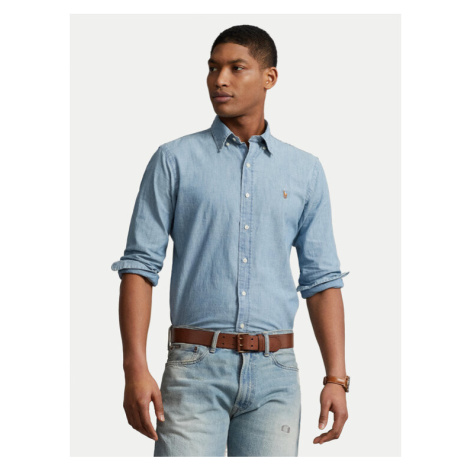 Polo Ralph Lauren džínsová košeľa 710792042001 Modrá Custom Fit