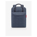 Tmavo modrý pánsky batoh Reisenthel Allday Backpack M Herringbone Dark Blue