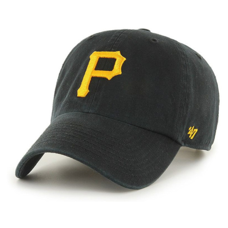 Čiapka 47brand MLB Pittsburgh Pirates čierna farba, s nášivkou, B-RGW20GWS-BKD 47 Brand
