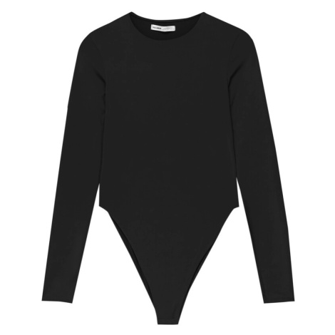 Pull&Bear Košeľové body  čierna Pull & Bear