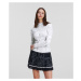 Tričko Karl Lagerfeld Square Aop Lslv Top White/Black Square Karl