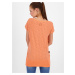Oranžové dámske vzorované dlhé tričko Alife and Kickin