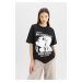 DEFACTO Cool Billie Eilish Oversize Fit Crew Neck Short Sleeve T-Shirt