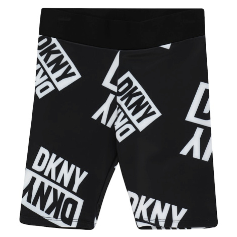 DKNY Nohavice  čierna / biela