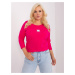 Fuchsia women's oversized blouse with cuffs