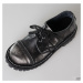 topánky kožené STEEL Čierna sivá biela